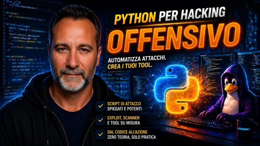 Corso Python per hacking offensivo ed exploit scripting